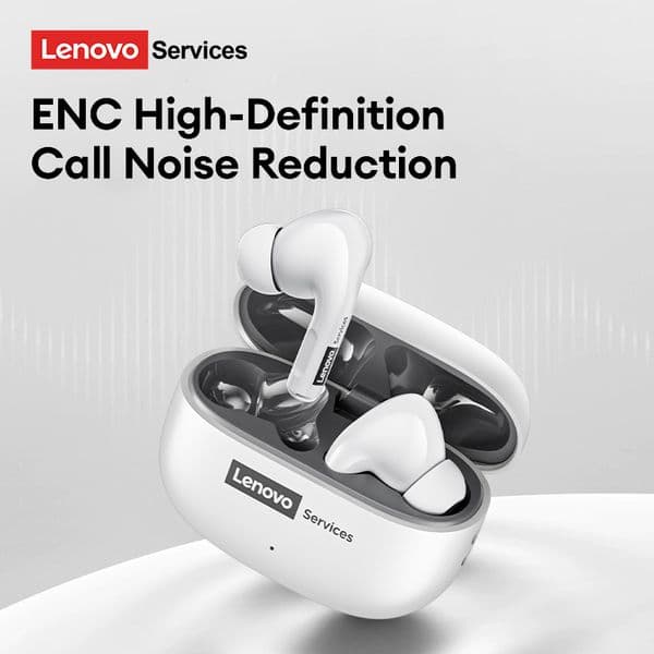 Lenovo LES-112 Wireless Bluetooth V6.0 Earphones ENC HD Noise-Canceling In-Ear Headphones Long Battery Life Low-Latency Gaming Earbuds