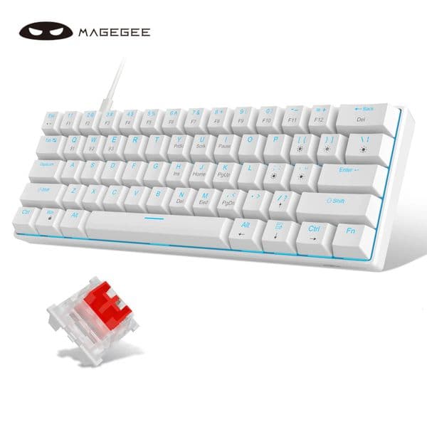 MageGee MK-Star61 Mini 60 Mechanical Keyboard 61 Keys Wired LED Backlit Compact Gaming Keyboard for Laptop Desktop PC Tablet 251222 Y260525