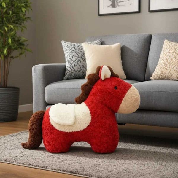 Children Favorite Horse Doll Lovely Creatively Horse Shaped Ornament Kid Home Daily Soft Comfort Companion Plush Doll Toy Y251223