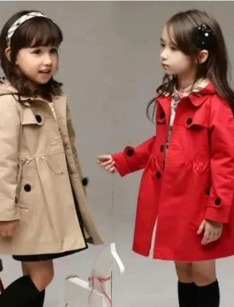 Baby Clothes Coat Children's Wear Girl Autumn Princess Coat Solid Medium Length Single Breasted Windbreaker Baby Coat Clothing 001