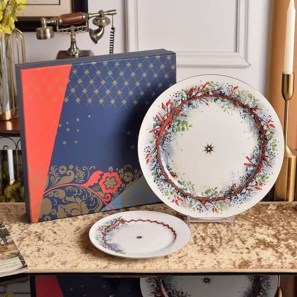 Bone China Gold-Plated Ceramic Dinner Large And Small Set Gold Luxury Steak Plates 10Inch Plate
