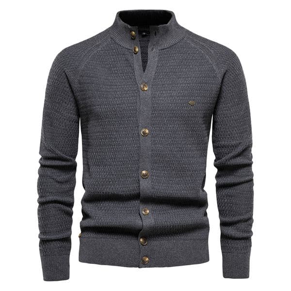 WOZK autumn and winter new cardigan men's sweater high-quality business sweater knitted sweater men's top designer thumbnail 2