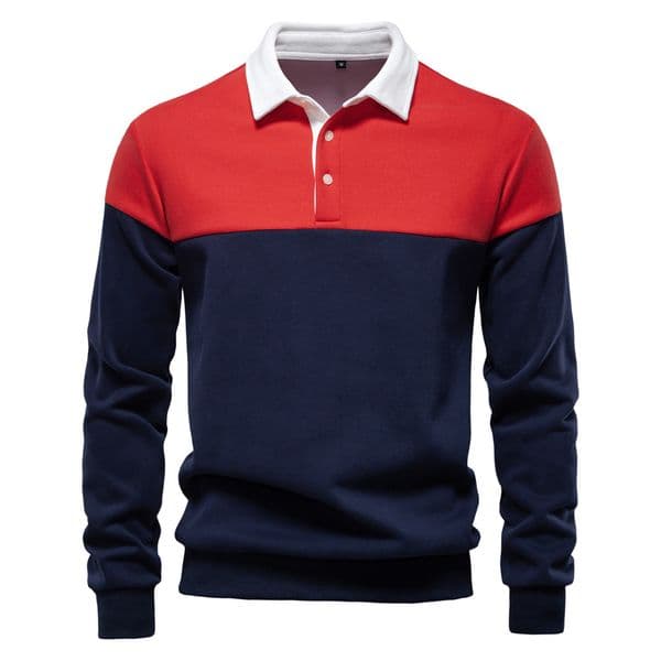 WOZK Spring New Long Sleeve Polo Collar Hoodie for Men's High Quality Casual Men's Sweatshirt designer every season
