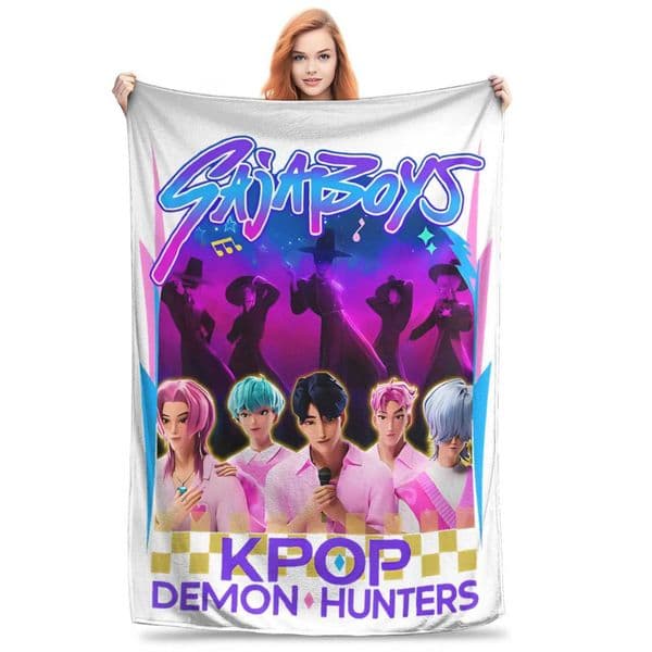 LUXURY Kpop Devil Hunter Autumn and Spring Plush Blanket Home Sofa Decoration Super Soft Warm Lunch Break BlanketXJ251224