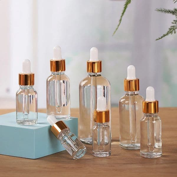 5ml 10ml 15ml 20ml 30ml 50ml 100ml Glass Dropper Bottles Clear Essential Oil Bottle Empty Perfume Dispenser 251213BJ