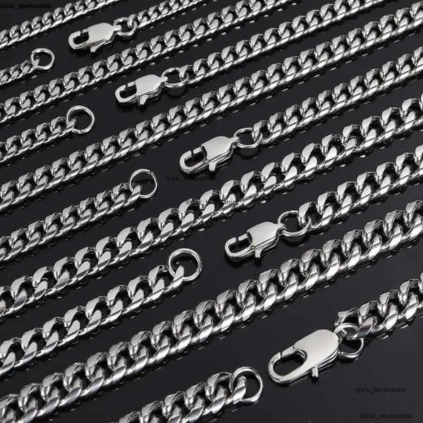 18K Miami Cuban 14K Link Chain For Men Punk Gold Chains Stainless Steel 18K Choker Necklace Hip Hop Jewelry Gift 5Mm 16-30