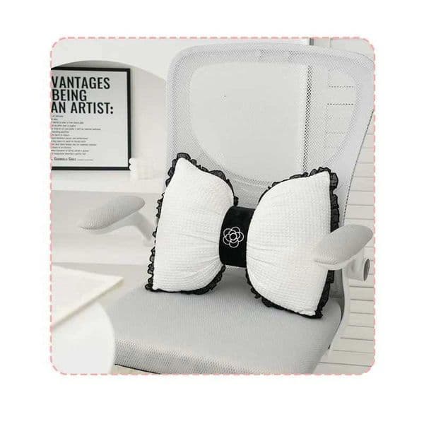 Lace LUXURY 1pc Bowknot Pillow Trim Lumbar Support Breathable Comfortable Waist Support Throw Pillow Girly Living Room Non-woven FabricXJ25780