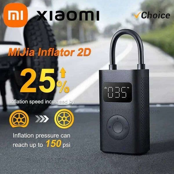 2025 New Xiaomi Mijia Inflatable treasur Compressor 2000mAh Portable Inflator Air Pump 2D For Bicycle Car Motorcycle Ball