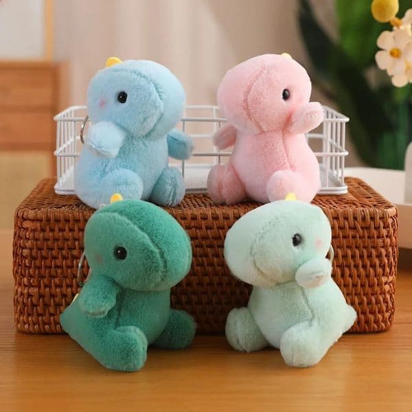 13cm Plush Dinosaur Doll Toys Pendant Cute Plush Keychain Bag Pendant Christmas Gifts 251224BJ