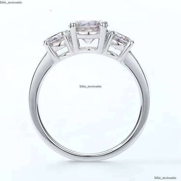 2025 Women Engagement Wedding 18K Moissanite VVS Moissanite Ring 925 Sterling Silver Fine Jewelry