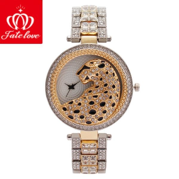 2026 new model Diamond inlaid decoration leopard pattern luxury women's watch retro nostalgic elegant atmospheric fashion watch exquisite watch