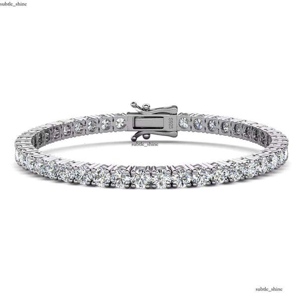 Hot Sale GRA Tennis VVS Moissanite 925 Sterling Silver Classic Moissanite Fashion Bracelet