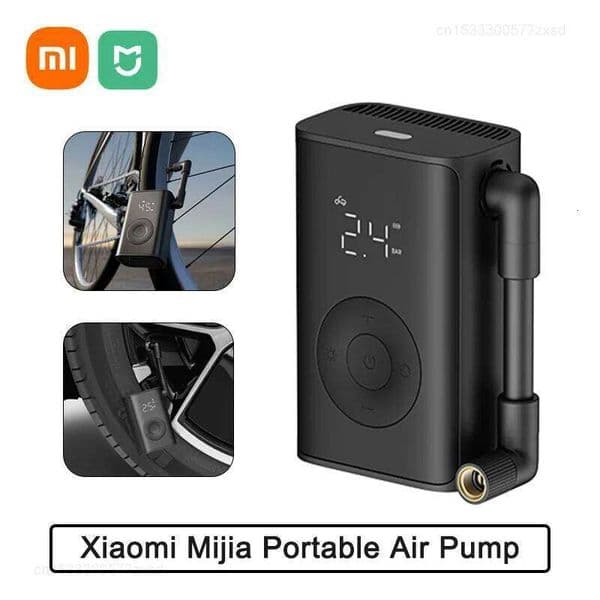 New Xiaomi Mijia Portable Pump 2000mAh 240g 150psi Car Electric Air Compressor Tire Pressure Detection Multitool Inflator