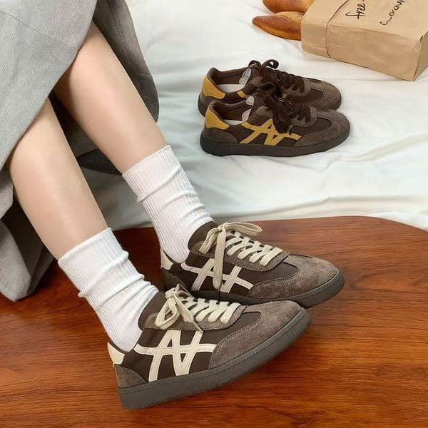 casual shoes runner speed cat women brown yellow beige outdoor trainers sneakers
