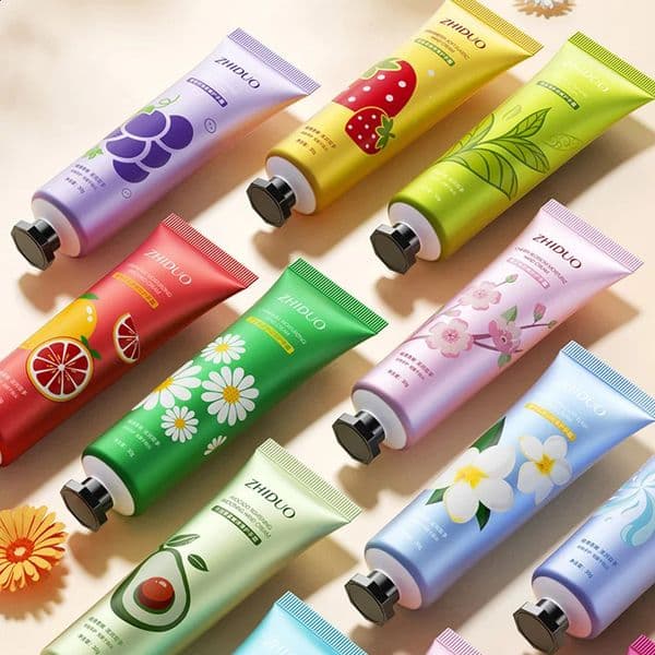 10pcs/set Fruit Fragrance Hand Cream Moisturizing Refreshing Nourishing Improving Roughness Hand Creams Anti Skin Care 251222