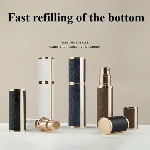 5ML Portable Compact Leather Perfume Bottle Multipurpose Sprayer Refillable Empty Perfume Atomizer for Travel Spray Bottle 1PC 251213BJ
