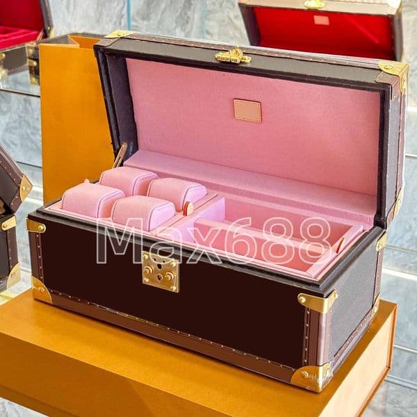 Designer 8 Watch Case Women Cosmetic Case Jewelry Box Men Coffret Volt Leather Watch Box 8 Mens Watch Organizer Jewelry Storage Boxes Fashion Womens Rings Tray Cases