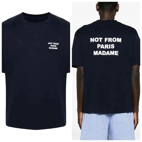 2026 Not From Paris Mme Fluorescent Letters T-shirt Mens Womens Pure Cotton Short Slve Y2k Fashion Strt Top 251223 Z260527