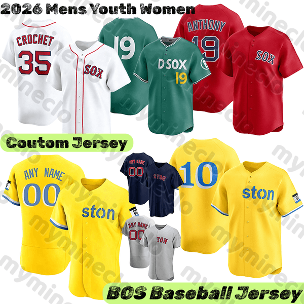 BostonS Red Sox jersey Garrett Crochet Roman Anthony Jarren Duran Ceddanne Rafaela Abreu Story Bello Mayer Tolle Campbell Whitlock Casas Crawford Baseball
