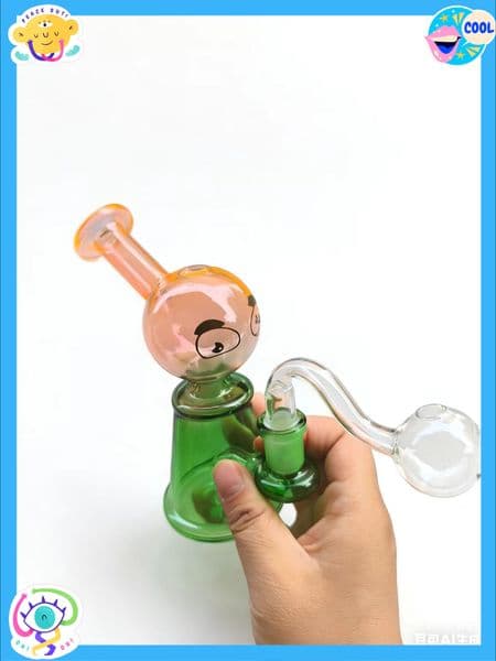 Wholesale Protable Creative 14mm female Travel cute water oil burner pipe colorful glass hookah tobacco pipes for smoking