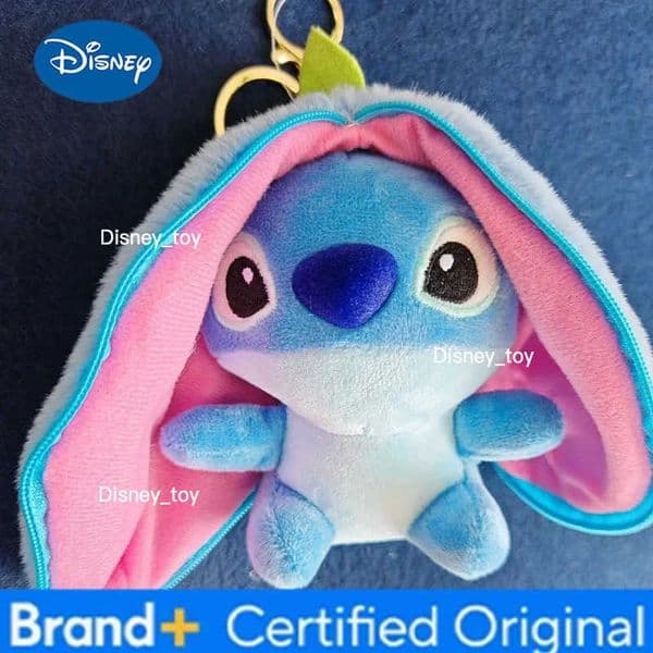 Disney Stitch Plush Keychain Cute Cartoon GirlChild Backpack Decoration Soft Hanging Toy for Bags Fashion Holiday Gifts H251225