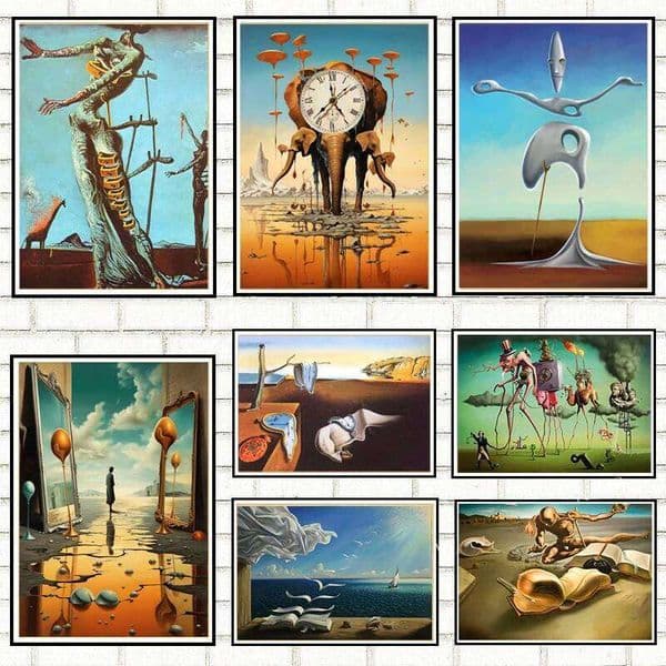 Surrealism Famous Artwork By Salvador Dali Posters and Prints Canvas Painting Wall Art Pictures for Living Room Home Decor 25T1225