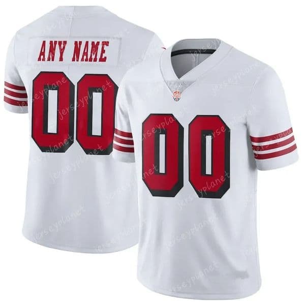 custom Purdy Christian McCaffrey Deommodore Lenoir George Kittle Nick Bosa Fred Warner Mykel Williams Kyle Juszczyk Trent Williams Jauan Jennings Football Jersey