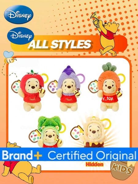 Disney 1PC Officially Licensed Winnie Blind Box Random 1 Cute Cartoon Creative Soft Plush Doll Keychain Bag Backpack Pendant H251225