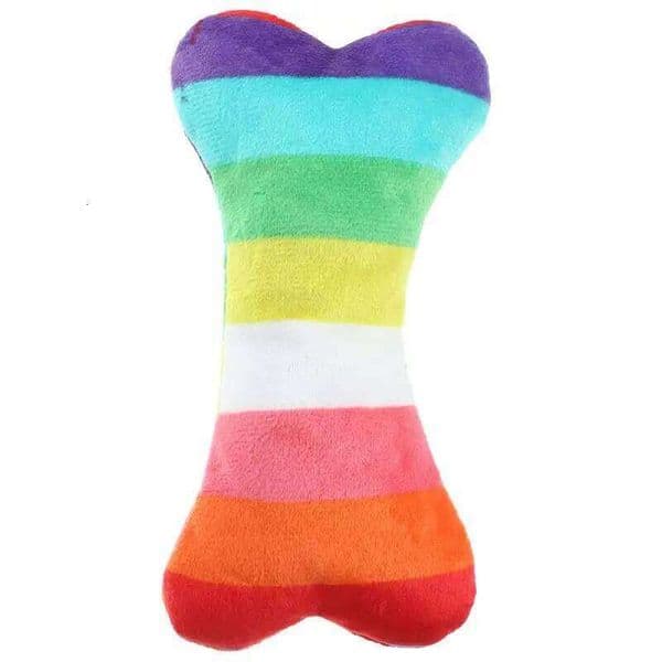 Colorful Bone Durable Dog Chew Teeth Grinding Molar Squeaky Interactive Play Large Medium Small Puppy Pet 25T1225