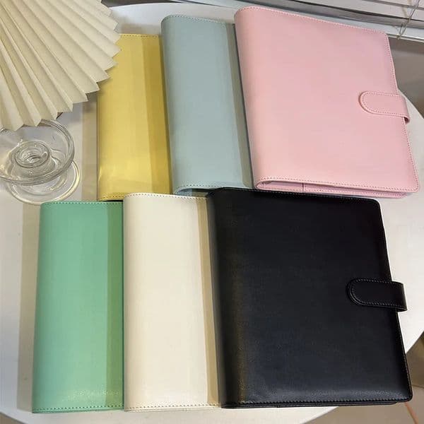A6/A5 Macaroon 18 Colors PU Leather DIY Binder Pocards Collect Book Diary Agenda Planner Bullet Cover Album Stationery 251223