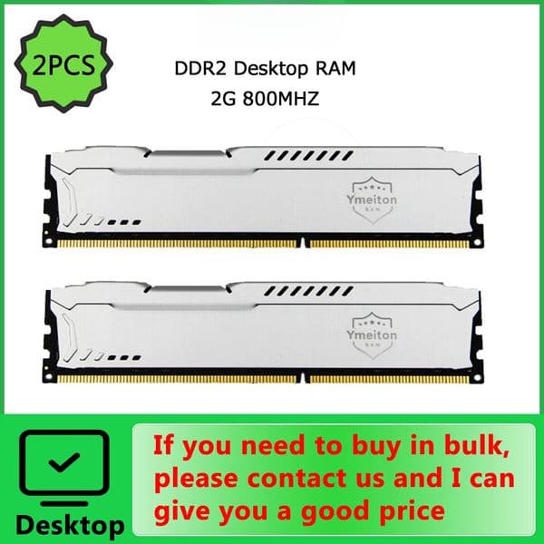 2 pcs DDR2 desktop computer stick d2 2GB 800Mhz memoriam universal card PC 240-pin RAM memory wholesale