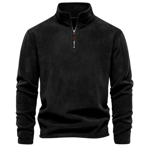 WOZK Men's Autumn and Winter New Collection Stand up Collar Half Zipper Long Sleeve Hoodie Trendy Casual Solid Color Men's Shake Fleece Top designer daily
