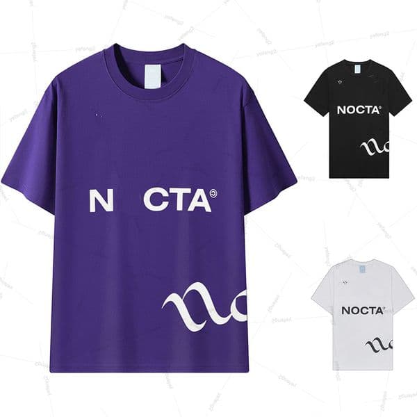 Mens designer t shirt nocta t shirt sport pure cotton round neck loose outdoor top