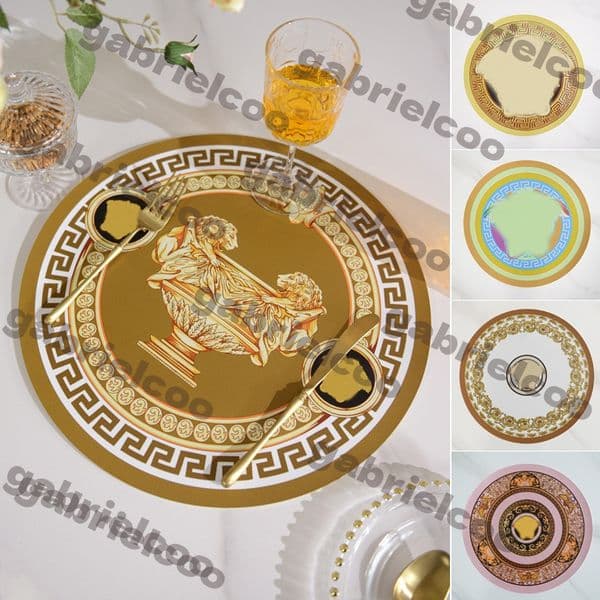 Luxury Round Table Pad - Waterproof, Oil-Resistant, Heat-Resistant PVC Coaster for Dining Table & Home Decor