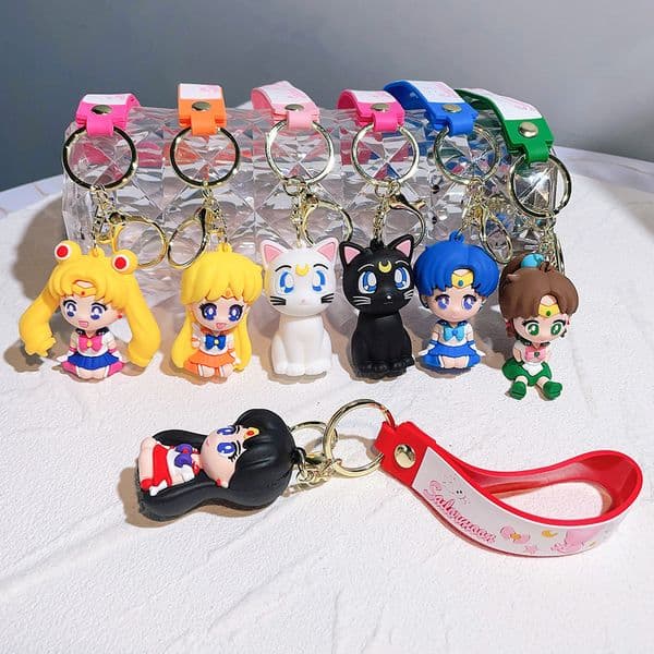 Sailor Moon Keychain Women Fashion Accessories Girls Key Rings Cartoon Anime Derivative Peripherals Keychains Bag Pendant Gifts