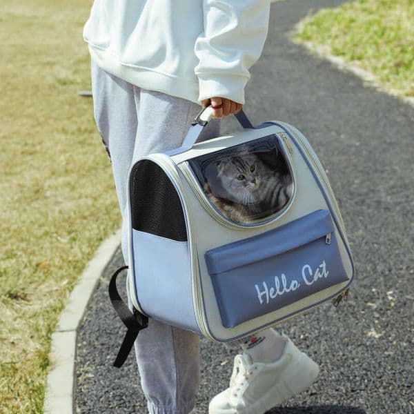 Large Capacity Space Capsule Lightweight Breathable Backpack Oxford Cloth Pet Cat Carrier