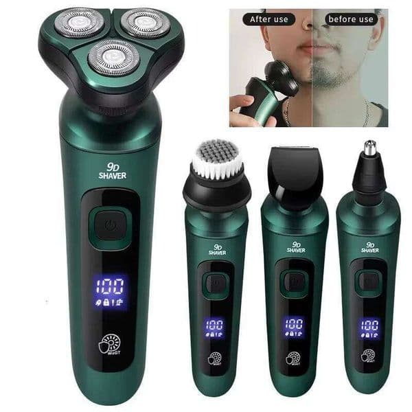 New Electric Shaver LED Digital Display Three-head Floating Razor USB Rechargeable Washing Multi-function Beard Knife X251225