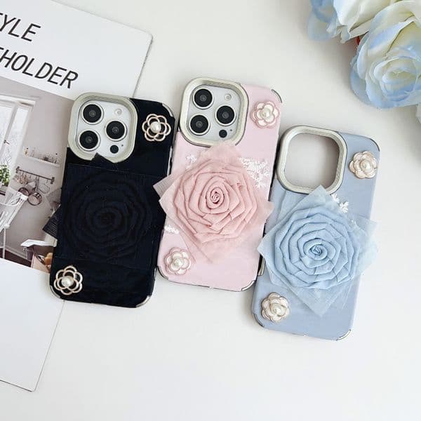 Suitable for iPhone 17 Max Phone Case Niche Velvet Rose Ins Cute Female Apple 16 Pro Flower