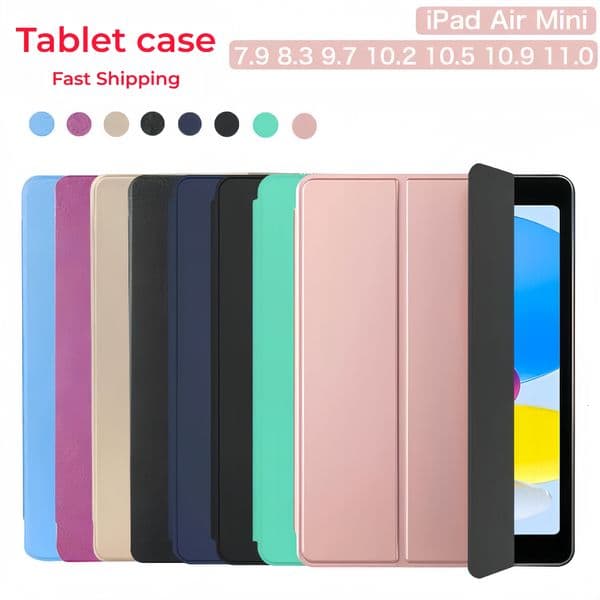 Tablet Case Slim Shockproof iPad Case Tablet Cover Smart Stand Case Heavy Duty Rugged Leather Keyboard Case for iPad Air Pro Mini Water resistant