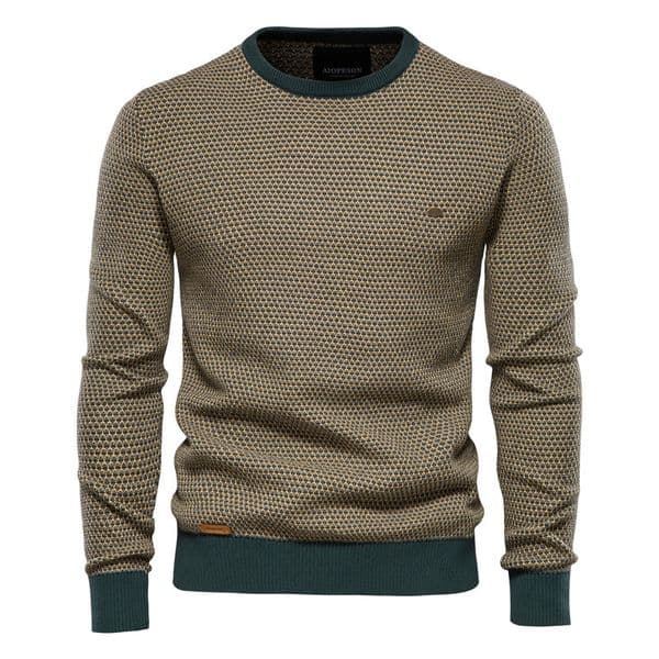 WOZK Knitted Top Men's Base Autumn/Winter Men's Round Neck Men's Hoodie High Elasticity Comfortable Korean Edition Long Sleeve designer hoodies