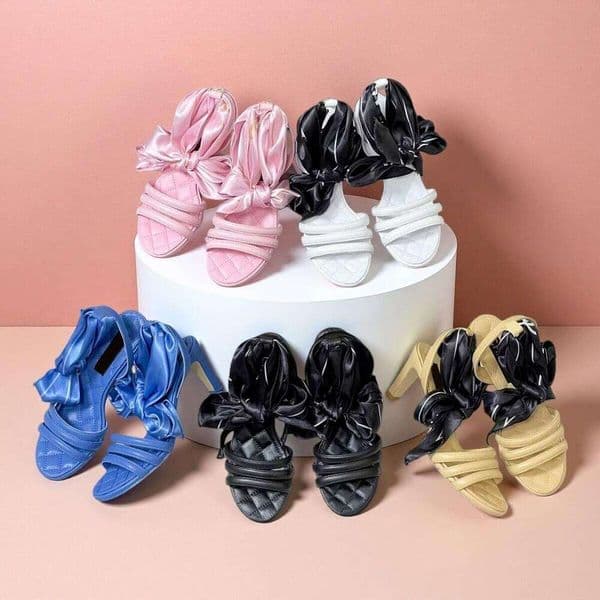 Stiletto heel sandale Designer High heels dress shoe woman 2026c luxury silk scarf slingback sandal quilted Leather summer slide slipper wedge Ballerina wed shoes