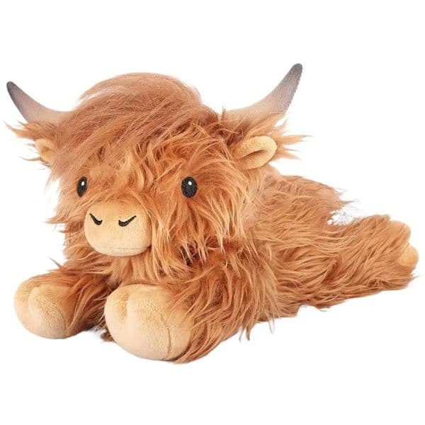 Kawaii Lying Highland Cow Plush Toy Soft Stuffed Animals Doll Highland Cow Puppet Cute Plushie Kawaii Kids Xmas Gifts Home Decor251219BJ