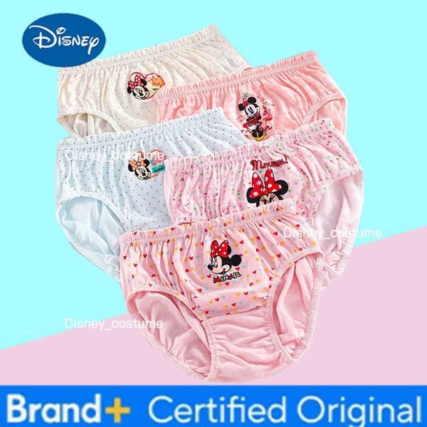 Disney 5pcs/Bag 3-14Y New Girl Minnie Triangle Underwear Cartoon Children knickers Girl Underpants Kids Pure cotton Panties Panty Brief H2512251