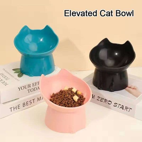 Pet Food Tilt High Bottom Neck Protector Antichoking and Cat Water Bowl Antidumping Dog Non Slip Feeding Supplies 25N1225