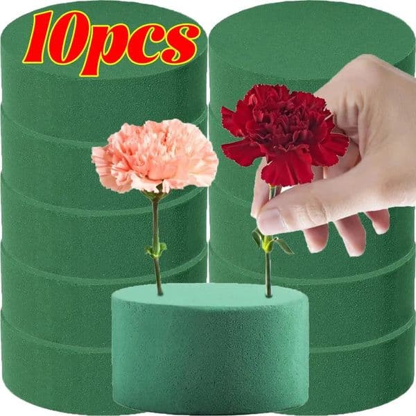 Green Floral Foam Sponge Block DIY Artificial Flower Mud Arrangement Kit Round Fresh Wedding Festive Party Decorations 251226