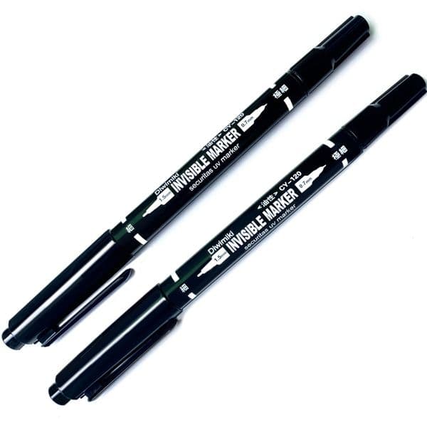 Invisible Pen Uv Light Dual Tip Highlighters Magic Pen Textmarker Markers for Poker Chess Paper Detective Game Office Stationary 251223