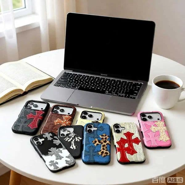 Fashion Polka Cross Phone Case for iPhone 17 16 15 14 13 12 11 X XS XR XSMAX 7 8 Air Pro Max Plus Luxury Double-layer Back Cover Y251226