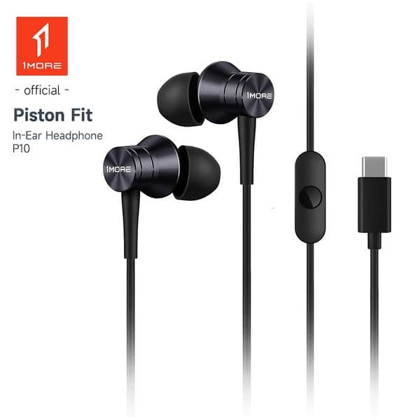 1MORE P10 Piston-Fit USB-C Headphones in-Ear Earphones with Mic Noise Isolation and Control Button Durable Wired Earbuds 251219