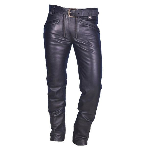 Mens Fashion Faux Leather Pants With Zippers Punk Style PU Trousers For Male Solid Color Big Size 5XL 251219BANJIA