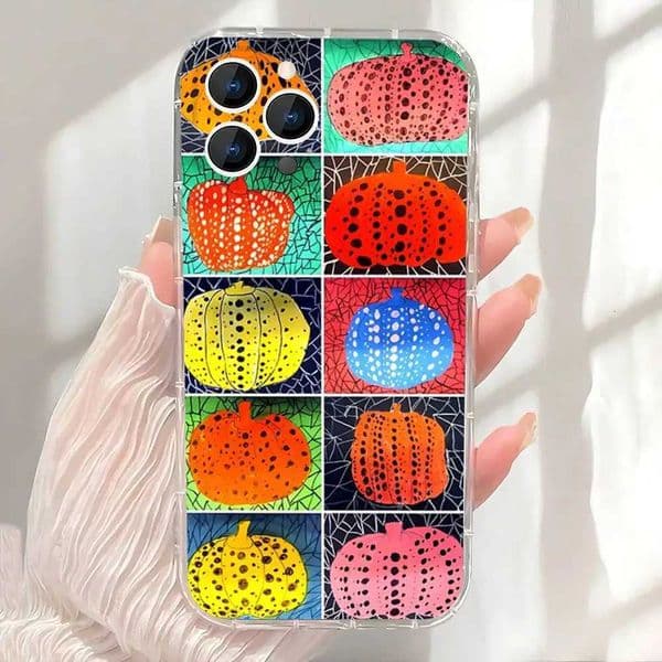 Yayoi Kusama Pumpkin Phone Case For iPhone 17161514131211 ProMaxPlusXXSXRSE4E Mini Transparent Soft Cover Y251226 2aw